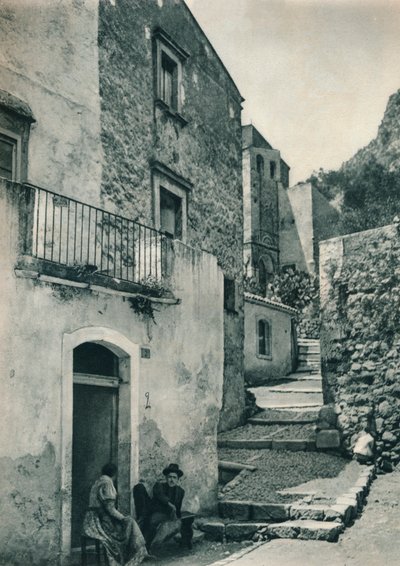 Ulica w Taorminie, Sycylia, Włochy, 1927 autorstwa Eugen Poppel