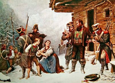 Schwytanie Andreasa Hofera 19 stycznia autorstwa Eugen von (after) Blaas