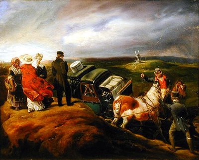 Trener poczty (olej na płótnie) autorstwa Eugene Louis Lami