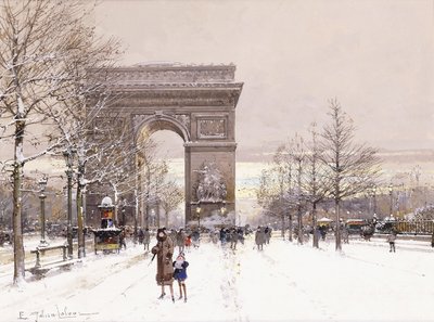Łuk Triumfalny autorstwa Eugene Galien-Laloue