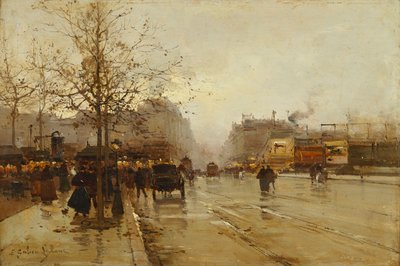 Bulwary, Paryż autorstwa Eugene Galien-Laloue