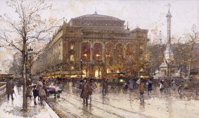 Place du Chatelet autorstwa Eugene Galien-Laloue