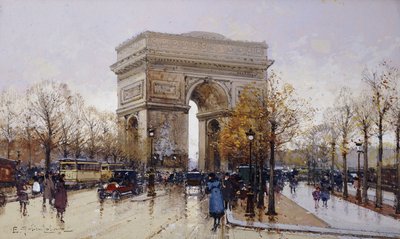 Łuk Triumfalny, Paryż autorstwa Eugene Galien-Laloue
