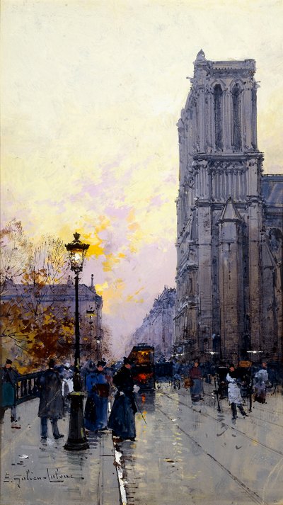 Notre-Dame de Paris autorstwa Eugene Galien-Laloue