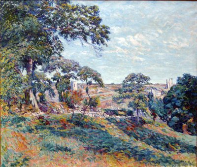 Widok Corzant, Creuse, ok. 1910 (olej na płótnie) autorstwa Eugene Alluaud