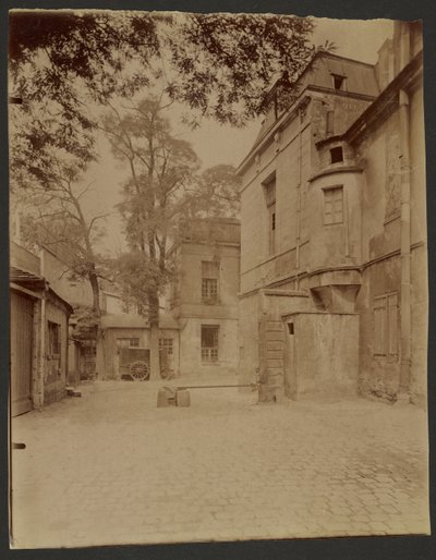 Dawny klasztor karmelitanek, Hôtel Lavalière, zniknie, rue Saint-Jacques autorstwa Eugène Atget