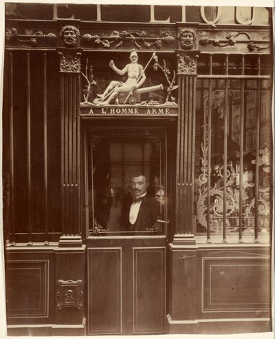 Kawiarnia, rue des Blancs-Manteaux 25 autorstwa Eugène Atget