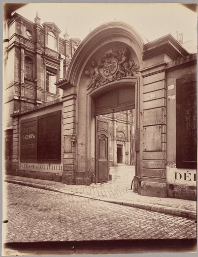 Hotel Lamoignon, ul. Pavée 24 autorstwa Eugène Atget