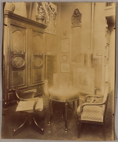 Innenraum von Herrn C., Dekorateur Wohnungen, Rue du Montparnasse autorstwa Eugène Atget