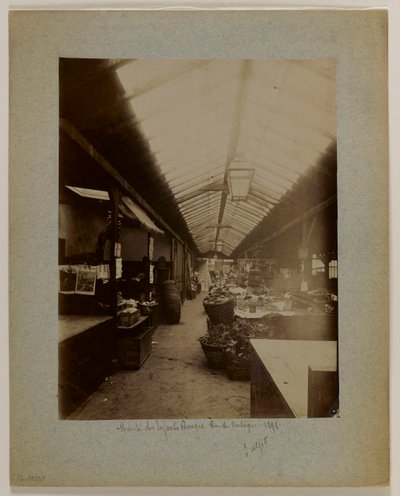 Marché des Enfants-Rouges, rue de Bretagne, 3. dzielnica, Paryż autorstwa Eugène Atget