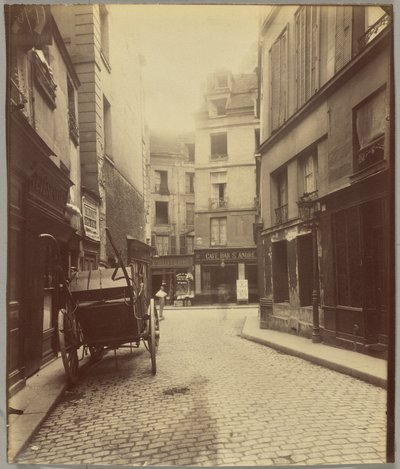 Rue Mazet i Rue Saint-André-des-Arts autorstwa Eugène Atget