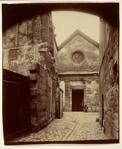 Portal kościoła Saint-Julien-le-Pauvre autorstwa Eugène Atget