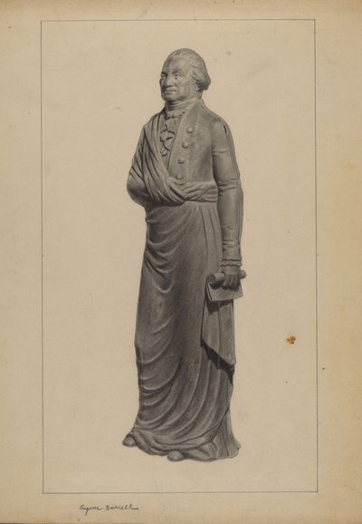 Żeliwna figura autorstwa Eugene Barrell