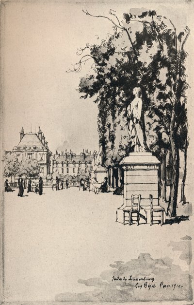 Ogród Luksemburski, 1915 autorstwa Eugene Bejot