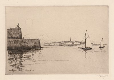 Saint-Malo Vue de Dinard (Saint-Malo vu de Dinard) autorstwa Eugene Bejot