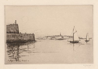 Saint-Malo Vue de Dinard (Saint-Malo vu de Dinard) autorstwa Eugene Bejot