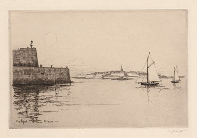 Saint-Malo Widok z Dinard Saint-Malo widziany z Dinard, 1914. autorstwa Eugene Bejot