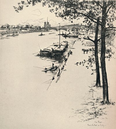 Pont de Sully, 1915 autorstwa Eugene Bejot