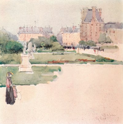 Ogrody Tuileries, 1915 autorstwa Eugene Bejot