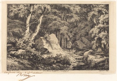 W wąwozie uskoku, Owernia Wąwóz w Owernii, 1846. autorstwa Eugene Bléry