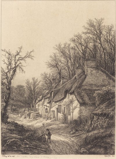 Chaty zimą 1840 r. autorstwa Eugene Bléry