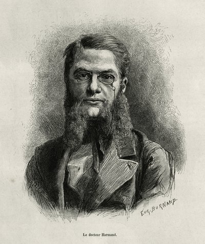 Portret dr Harmanda, grawerowany przez Eugene