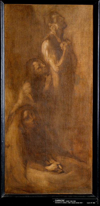Wspomnienie Lourdes Pelerins w modlitwie. Obraz Eugene Carriere (1849-1906) 1896 Nd. 0,73x0,35 m Paryż, musee d