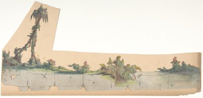Projekt scenografii w Operze, Paryż, 1828-90. autorstwa Eugene Ciceri
