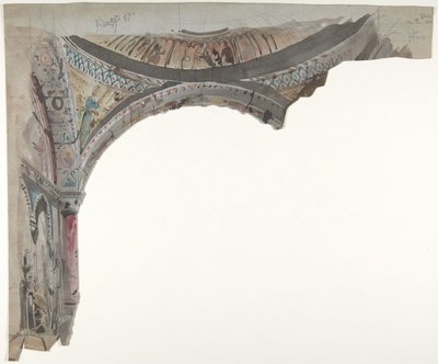 Projekt scenografii w Operze, Paryż, 1830-90. autorstwa Eugene Ciceri