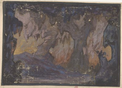 Projekt scenografii w Operze, Paryż, 1830-90. autorstwa Eugene Ciceri