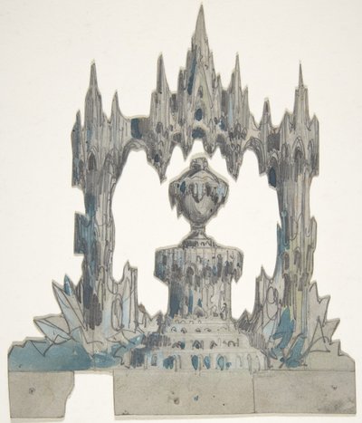 Projekt scenografii w Operze, Paryż, 1830-90. autorstwa Eugene Ciceri