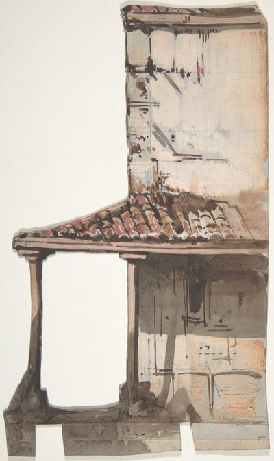 Projekt scenografii w Operze, Paryż, 1830-90. autorstwa Eugene Ciceri