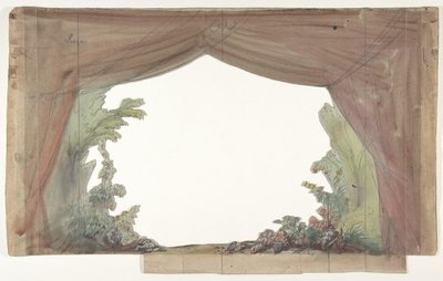 Projekt scenografii w Operze, Paryż, 1830-90. autorstwa Eugene Ciceri