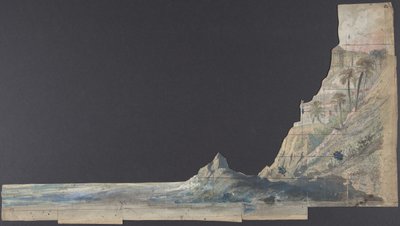 Projekt scenografii w Operze, Paryż, 1830-90. autorstwa Eugene Ciceri