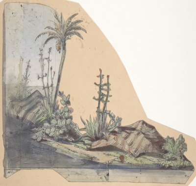 Projekt scenografii w Operze, Paryż, 1830-90. autorstwa Eugene Ciceri