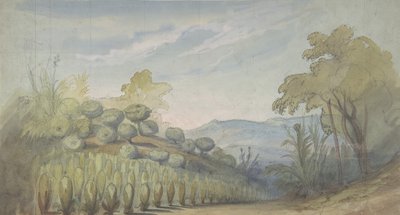Projekt scenografii w Operze, Paryż, 1830-90. autorstwa Eugene Ciceri