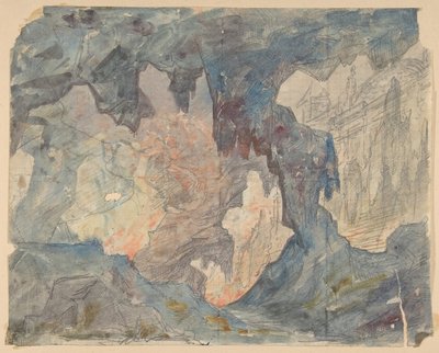 Projekt scenografii w Operze, Paryż, 1830-90. autorstwa Eugene Ciceri