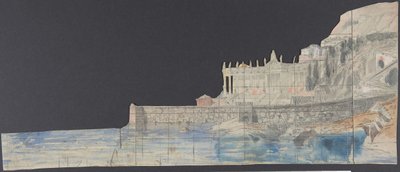 Projekt scenografii w Operze, Paryż, 1830-90. autorstwa Eugene Ciceri
