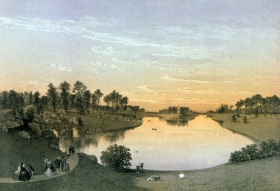 Jezioro w Bois de Boulogne, ok. 1860 r. (ryc.) autorstwa Eugene Ciceri