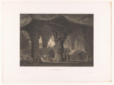 Theaterdecor spotkał katakumby Les catacombes (nieedyt.) (tytuł na obiekcie) Dekoracje teatralne (tytuł serii) Décorations de théâtre (tytuł serii na obiekcie) autorstwa Eugene Ciceri