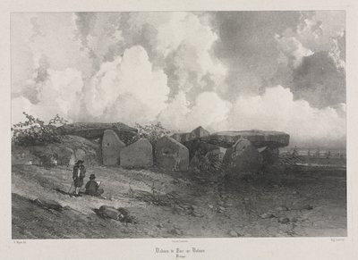 Malownicze i romantyczne podróże w starożytnej Francji: Bretania, ok. 1930 r. 1845. autorstwa Eugene Ciceri