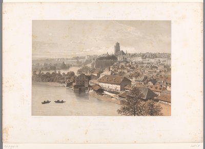 Widok Berno Berno (tytuł na obiekcie) Twarze w Szwajcarii i Sabaudii (tytuł serii) La Suisse et la Savoie (tytuł serii na obiekcie) autorstwa Eugene Ciceri