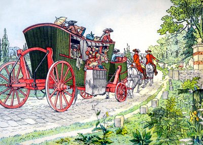 Autobus z Paryża do Wersalu autorstwa Eugene Courboin
