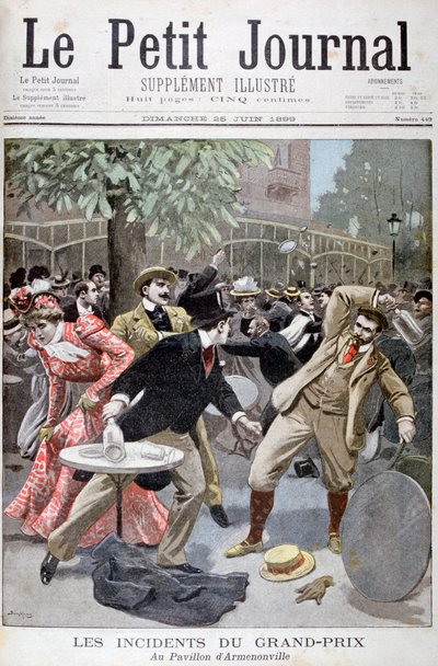 Incydent na Grand Prix, Pavillion dArmenonville, Francja, 1899. autorstwa Eugene Damblans