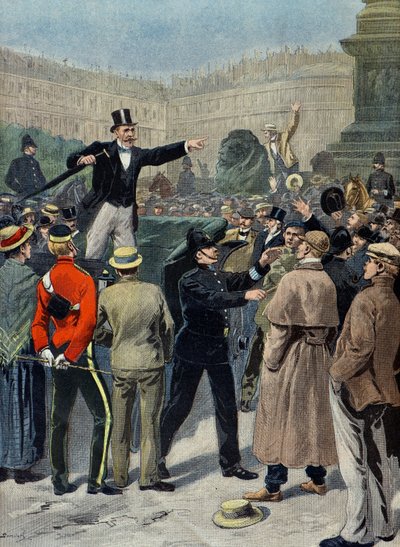 Demonstracja pokojowa podczas wojny burskiej, Londyn autorstwa Eugene Damblans