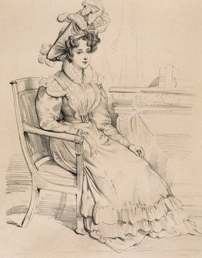 Portret Harriet Smithson, irlandzkiej aktorki i pierwszej żony francuskiego kompozytora Hectora Berlioza autorstwa Eugene Deveria