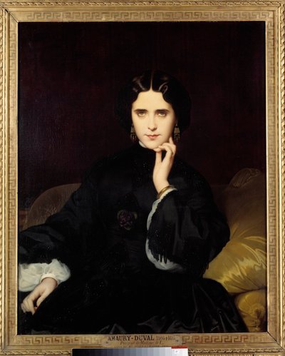 Portret Madame de Loynes (1837-1908) Prowadziła ważny salon literacki i polityczny. Obraz Eugene Amaury-Duval (1808-1885) 1862 Nd. 0,82x1m. Paryż, Muzeum Orsay autorstwa Eugene Emmanuel Amaury Duval