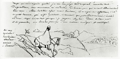 Viollet-le-Duc o podróżach po Francji (atrament na papierze) autorstwa Eugene Emmanuel Viollet le Duc
