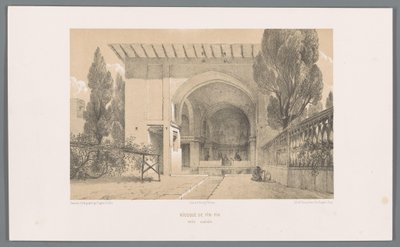 Kiosk van Fin Garden w Kashan Kiosk Fin-Fin koło Kachan (tytuł na obiekcie) autorstwa Eugene Flandin