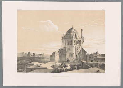 Meczet Shah Khoda w Soltaniyeh Meczet Chah-Khodah-Bendèh à Sultânyèn (tytuł obiektu) Perskie pejzaże (tytuł serii) Perse moderne (tytuł serii) autorstwa Eugene Flandin